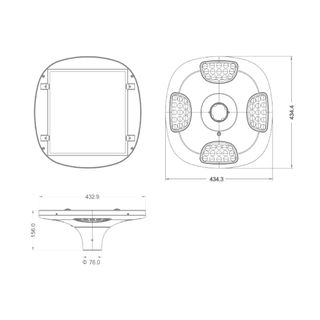 UFO -- Farola LED SOLAR 100W Aluminio - 3000K