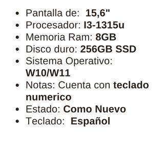 Lenovo V15 g4 i3-1315u/8gb/256gb oportunidad unica