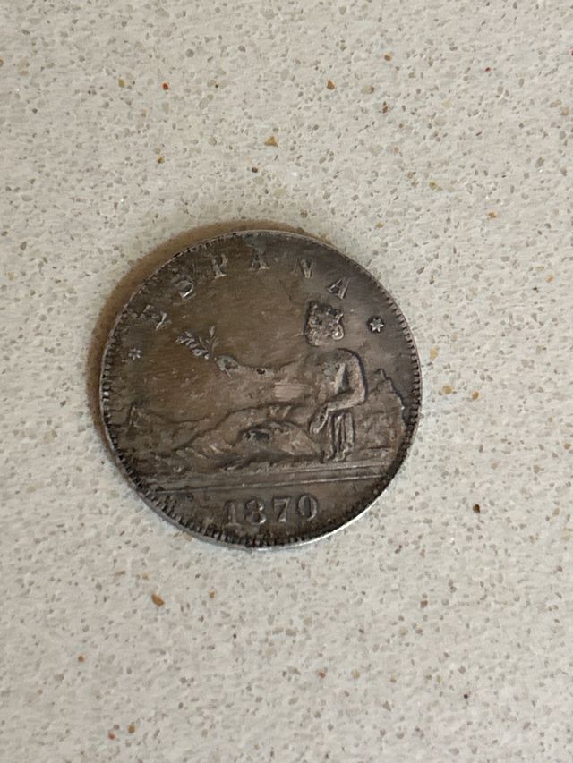 Monedas España 5 pesetas 1870