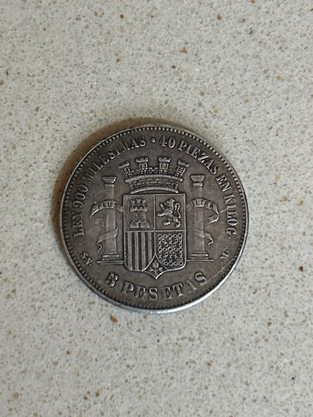 Monedas España 5 pesetas 1870