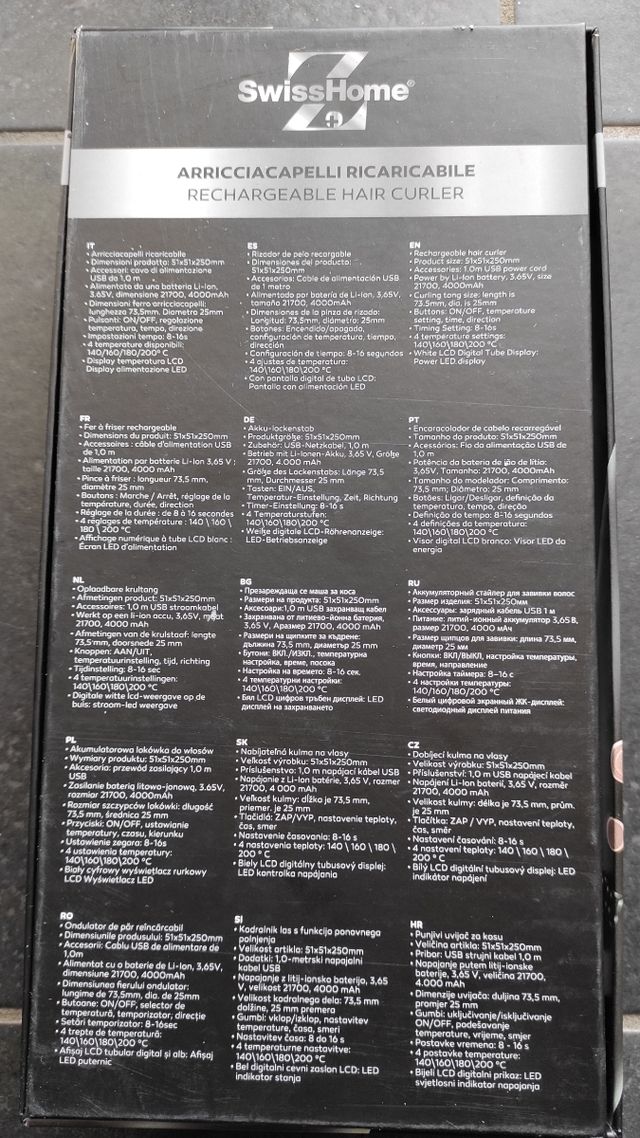 Arricciacapelli ricaricabile Swiss Home 