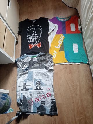 Suéter de punto azul talla S