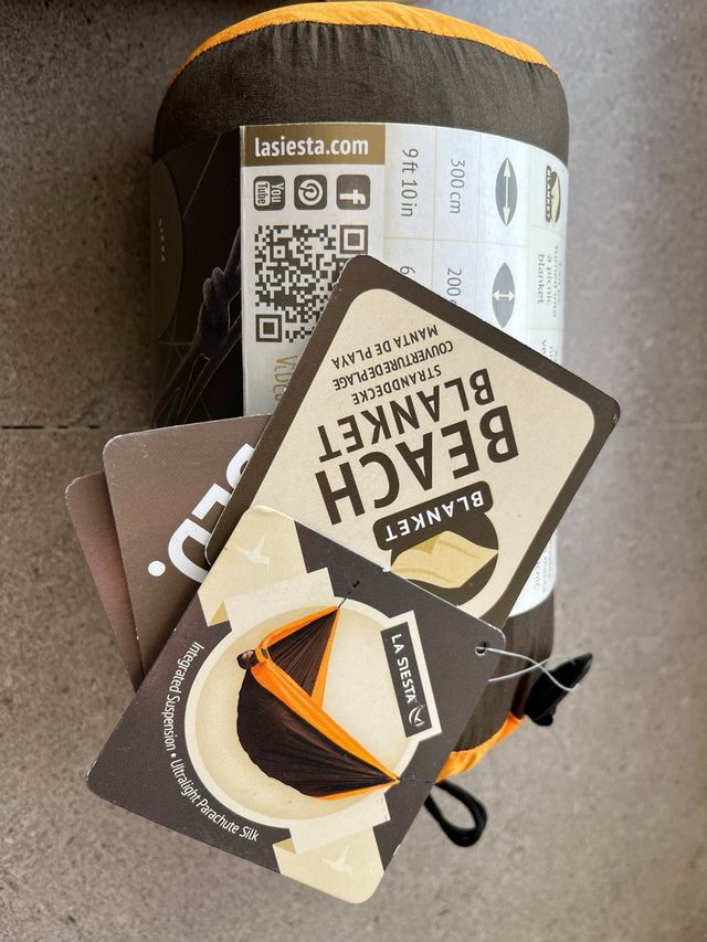 Hamaca de viaje doble con anclajes incluídos