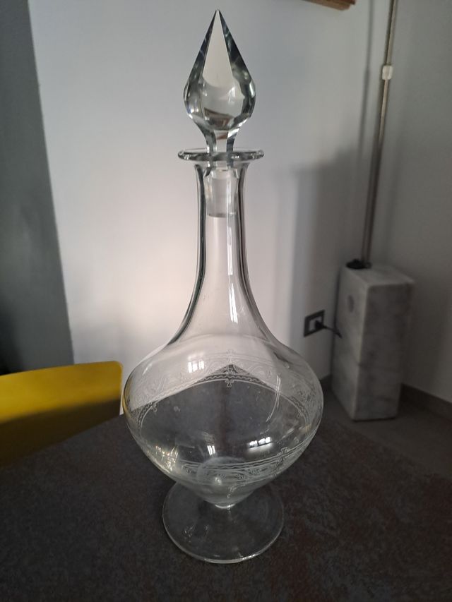 Bottiglia in vetro con decorazioni 35 cm