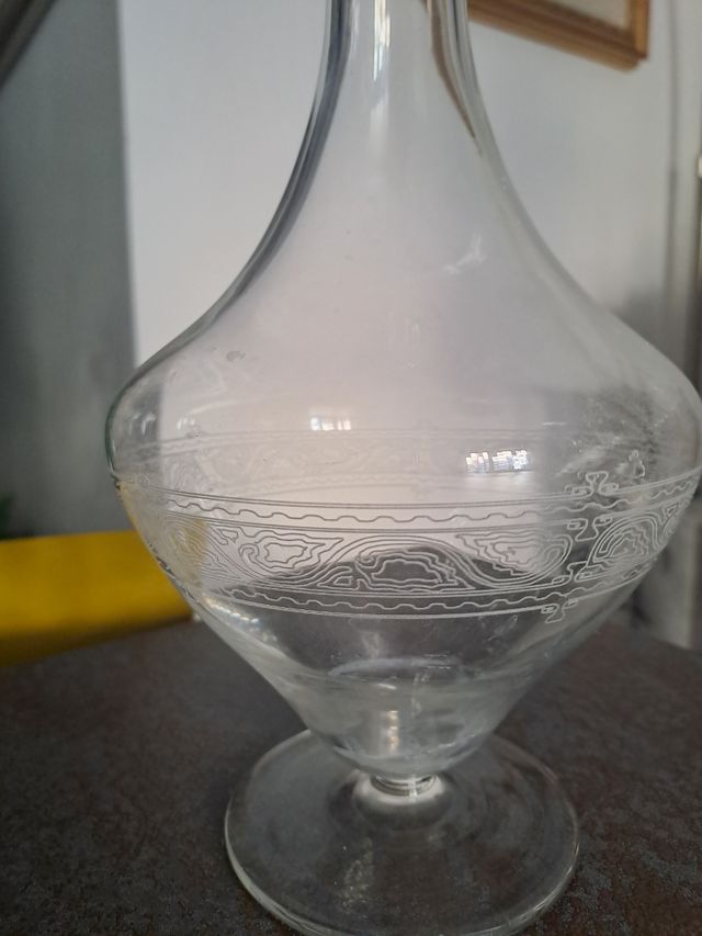 Bottiglia in vetro con decorazioni 35 cm