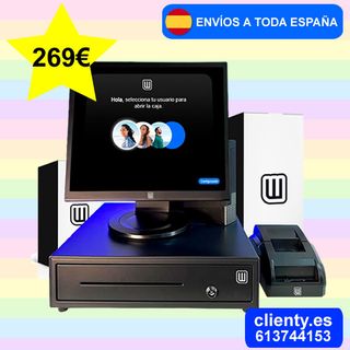 TPV completo, con accesorios necesarios.