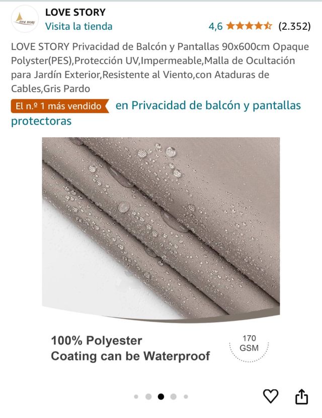 Privacidad de Balcón y Pantallas 90x600cm