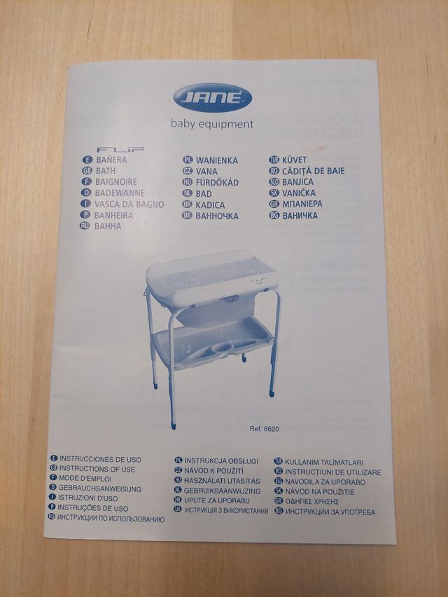 Bañera cambiador bebé flip de Jane