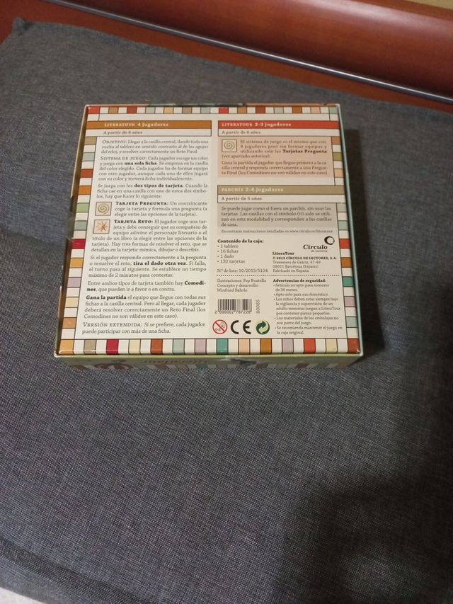 Juego LITERATOUR.Juego sobre libros.