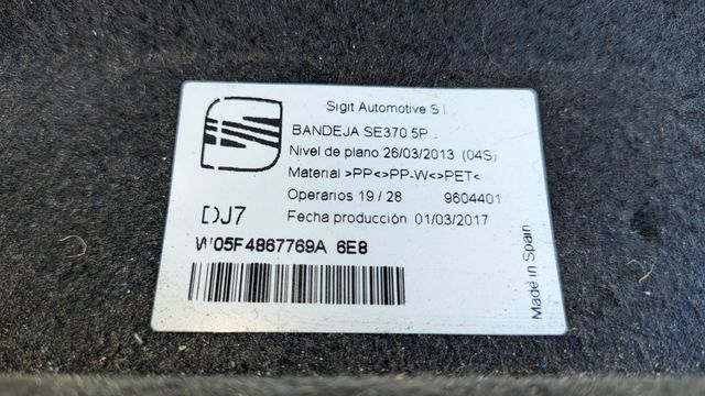 Bandeja maletero Seat León ³ FR