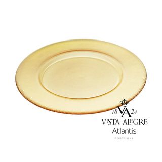 2 bajo platos Vista Alegre Atlantis picos ámbar