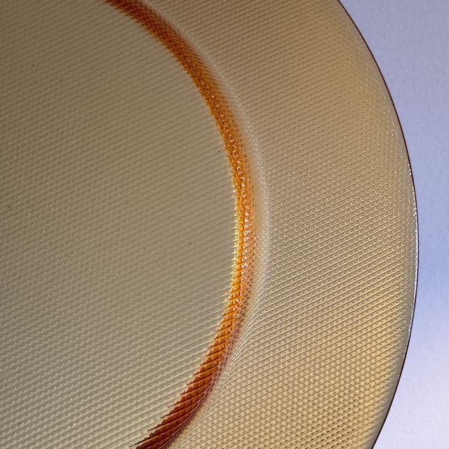 2 bajo platos Vista Alegre Atlantis picos ámbar