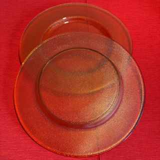 2 bajo platos Vista Alegre Atlantis picos ámbar