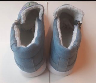 Scarpe slip on jeans fiori
