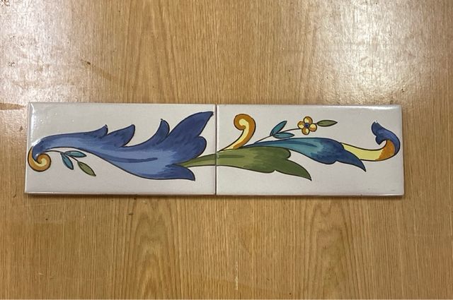 Cenefa ceramica valenciana 2 piezas 10x20