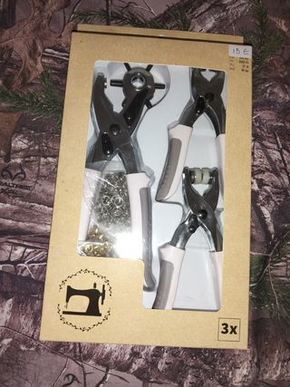 Remachadora y sacabocados de costura 