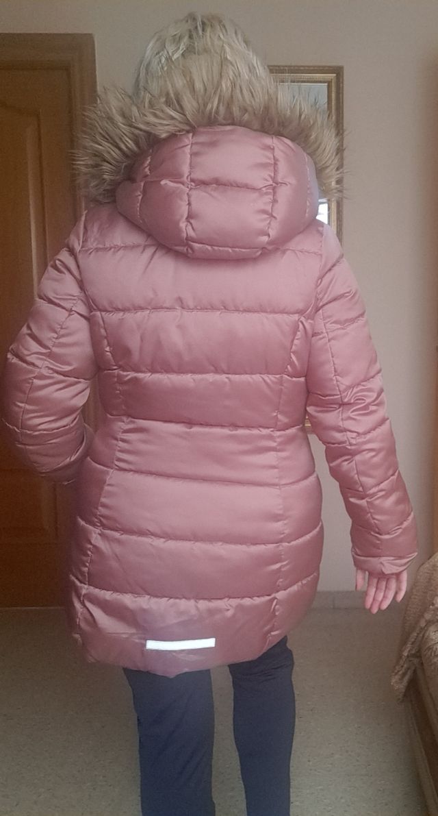 Abrigo acolchado rosa talla M