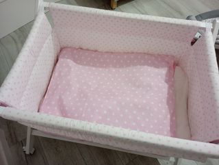 Mini cuna rosa
