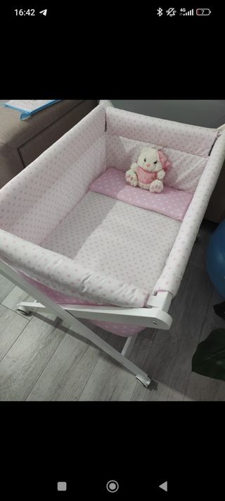 Mini cuna rosa