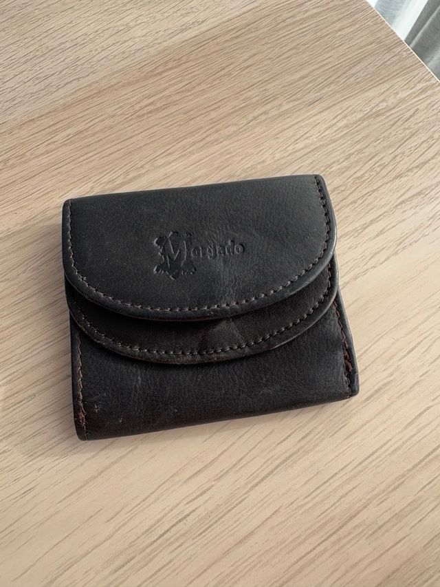 Cartera monedero piel