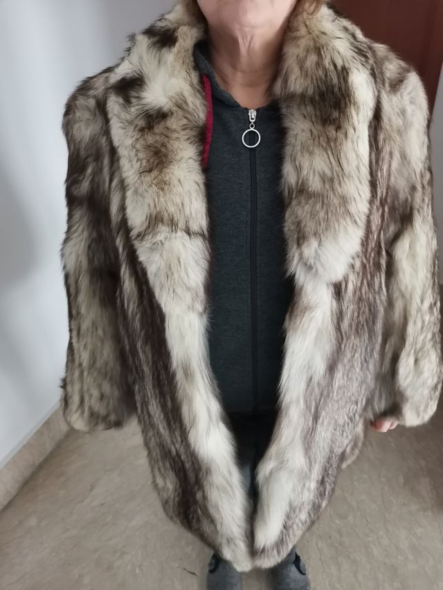 Pelliccia di Vera pelle di volpe grigia 