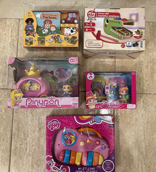 Juguetes-Pin y pon, Playskool, Playmobil, madera