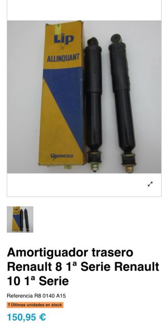 Amortiguadores lip renault 8/10