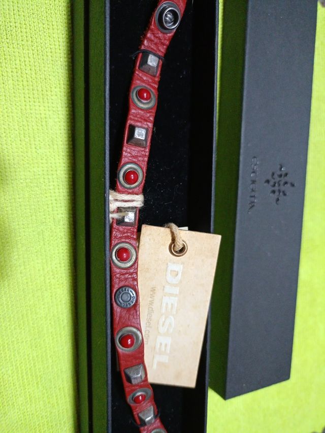 Pulsera Diesel de cuero de hombre 