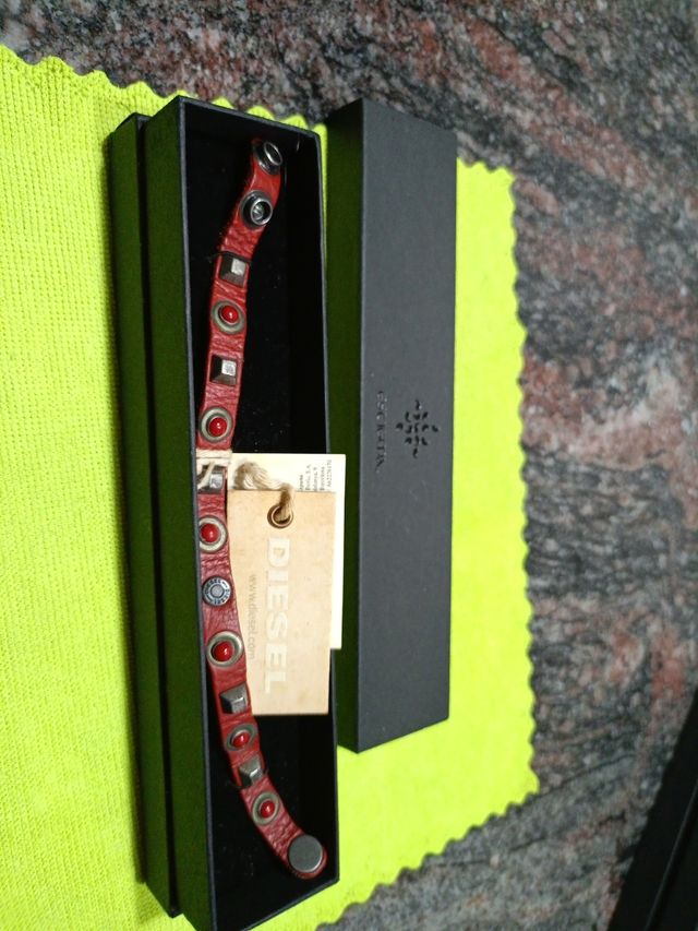 Pulsera Diesel de cuero de hombre 