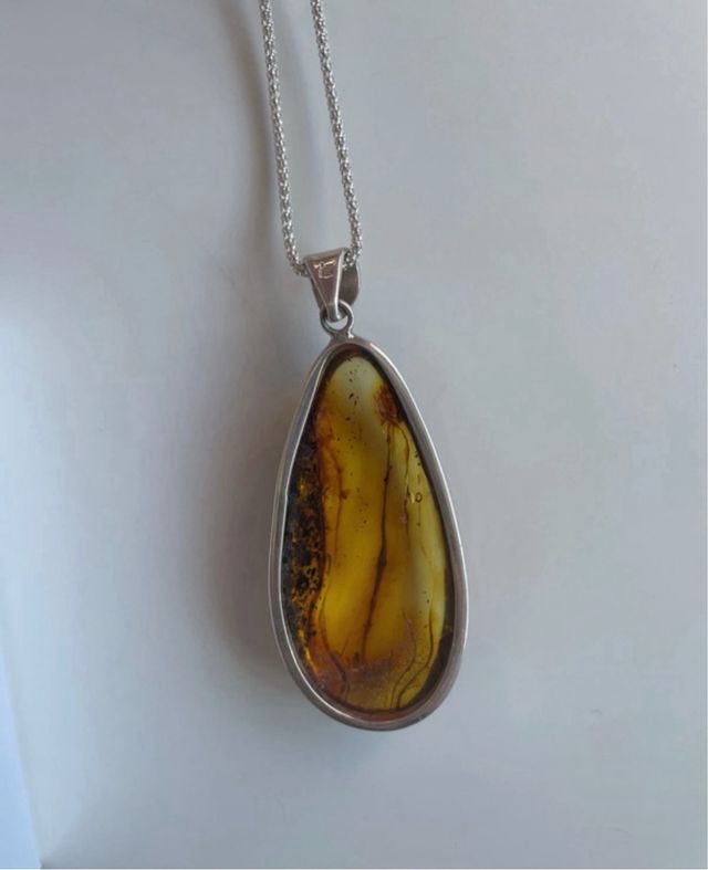 Collas plata 925 ambar
