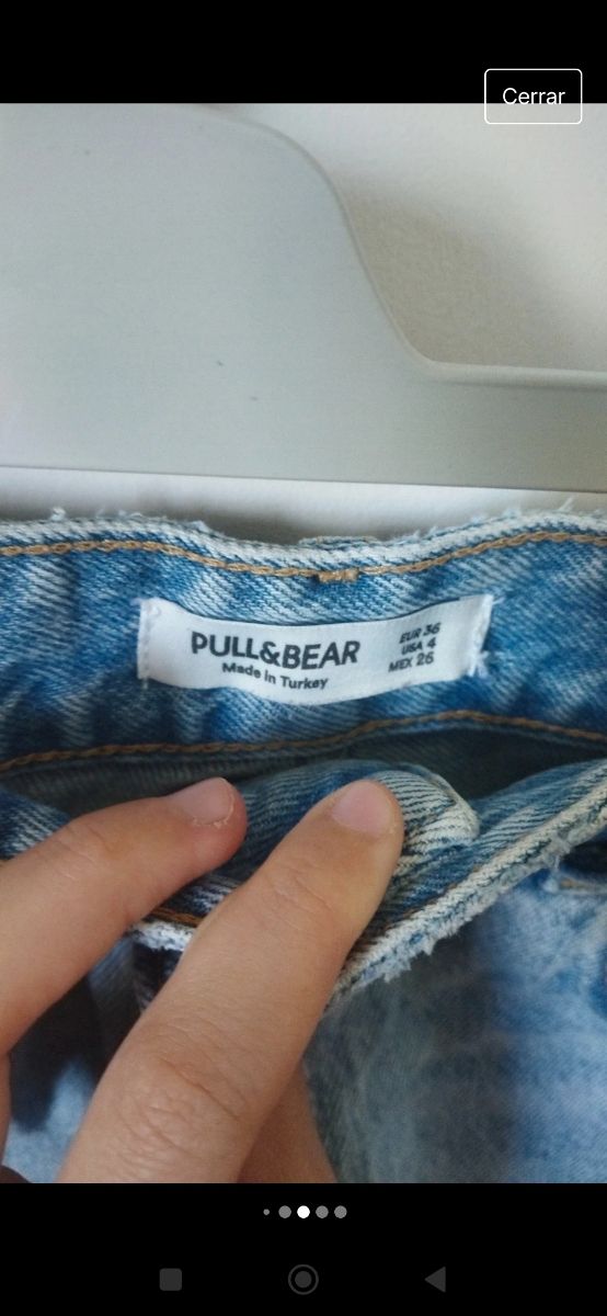 Pantalón/short corto vaquero roto