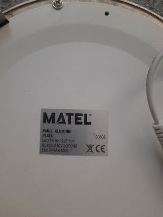 Panel aluminio plata