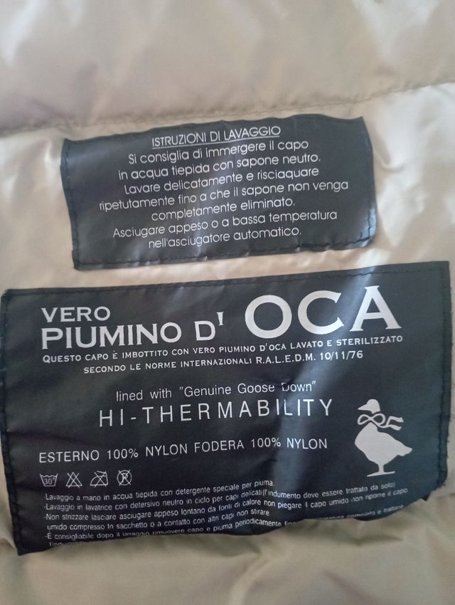 Piumino d'oca lungo