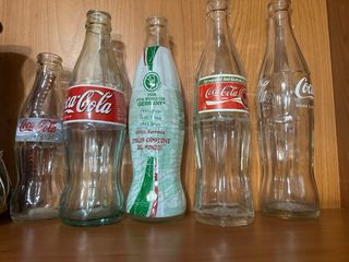 Collezione 5 bottiglie cocacola vetro