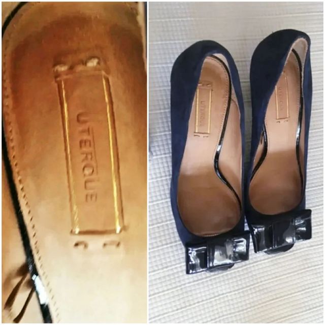 Sandalias de piel Peep Toe