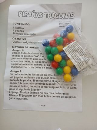 juego "Pirañas tragonas"