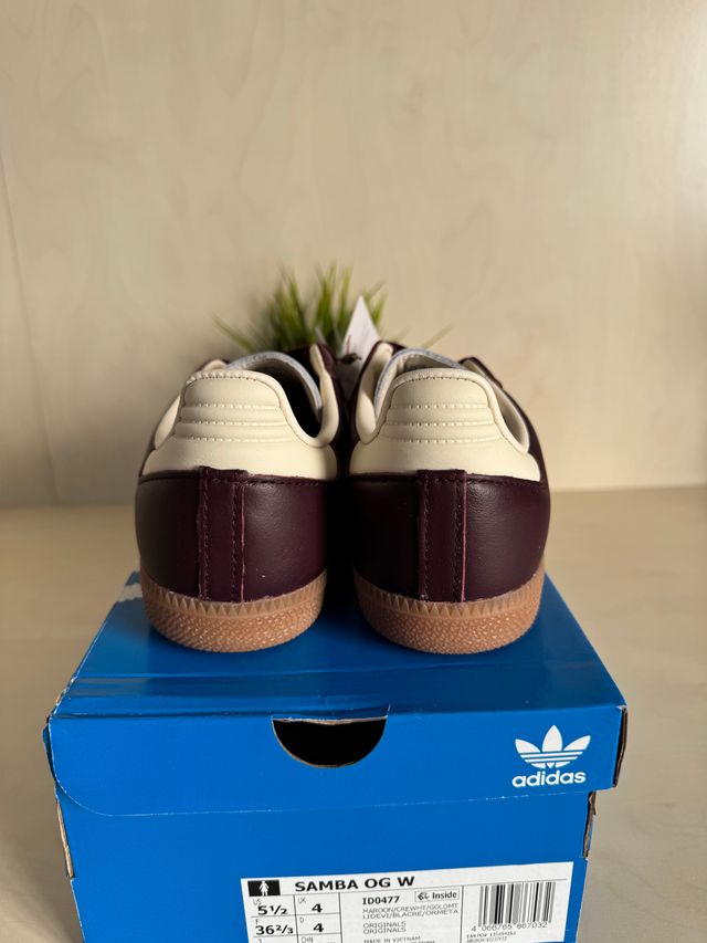 Adidas Samba OG Maroon Gold Metallic