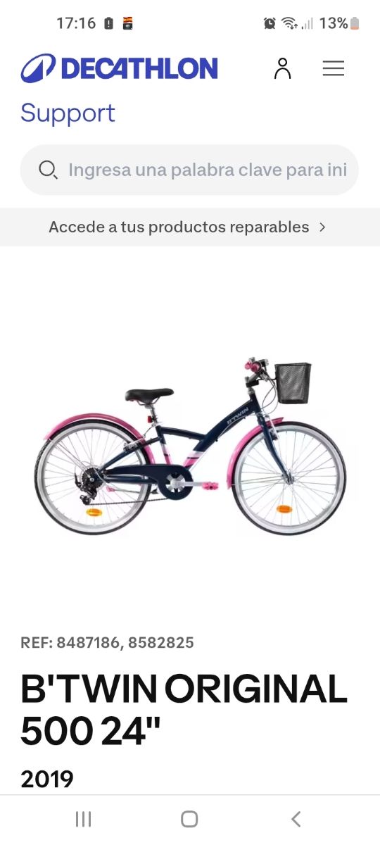 Bicicleta 24" btwin 500