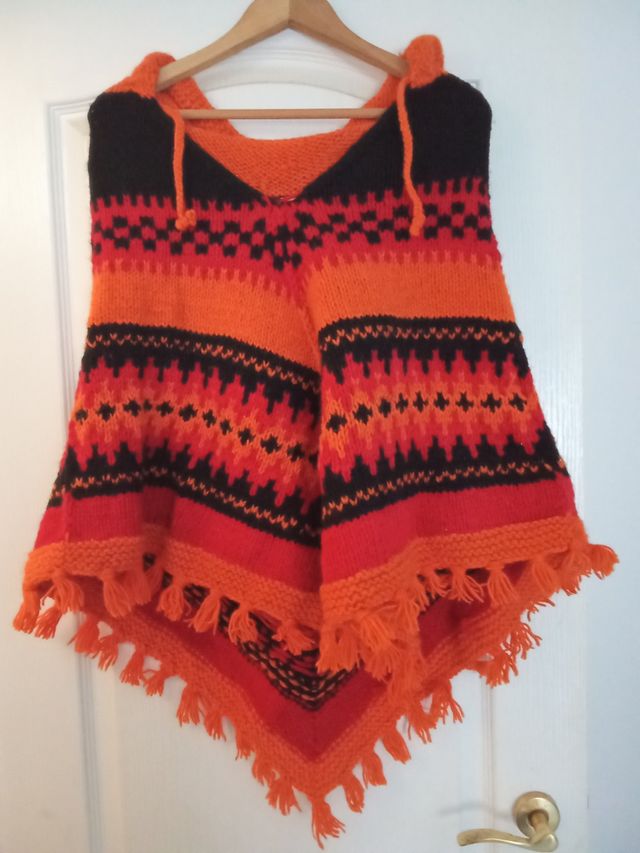 Poncho con capucha tucuma S