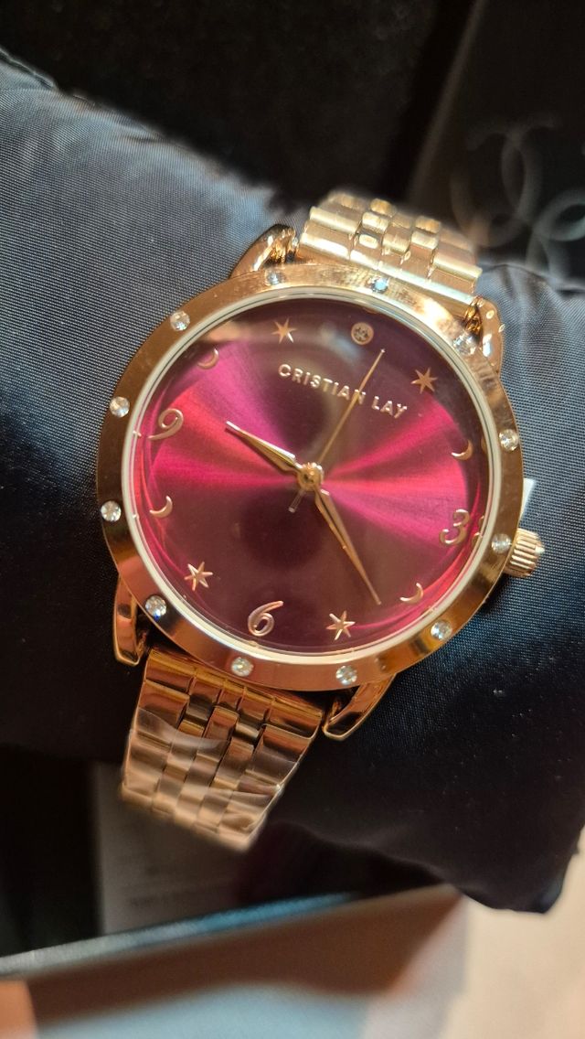 Reloj Acero Granate Estelar Nuevo