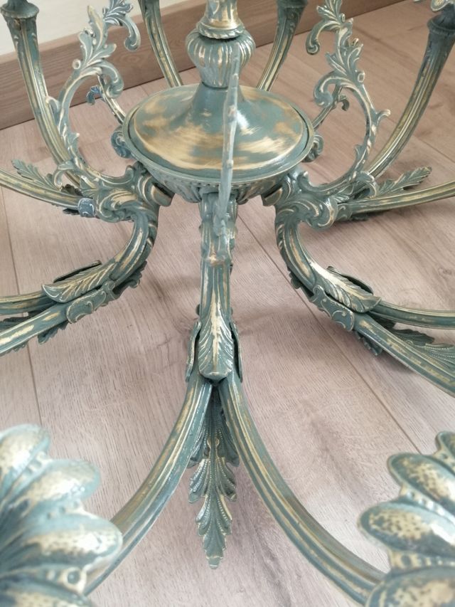 Lámpara de bronce restaurada