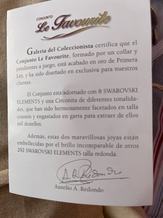 Conjunto de collar y pendientes