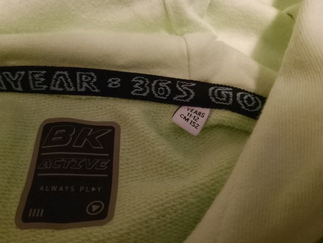 Felpa verde (11/12 anni)