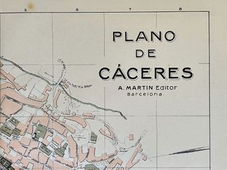 1913 CÁCERES ANTIGUO GRAN PLANO CIUDAD