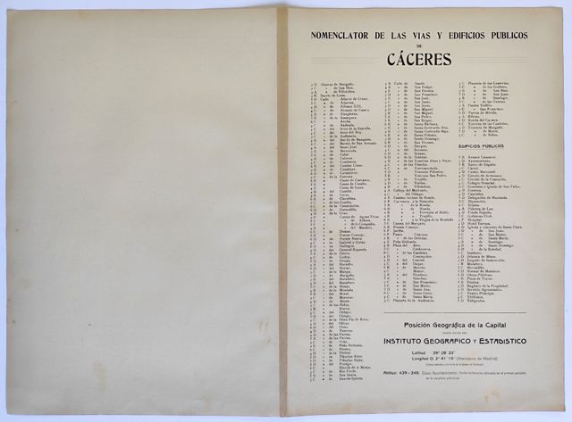 1913 CÁCERES ANTIGUO GRAN PLANO CIUDAD