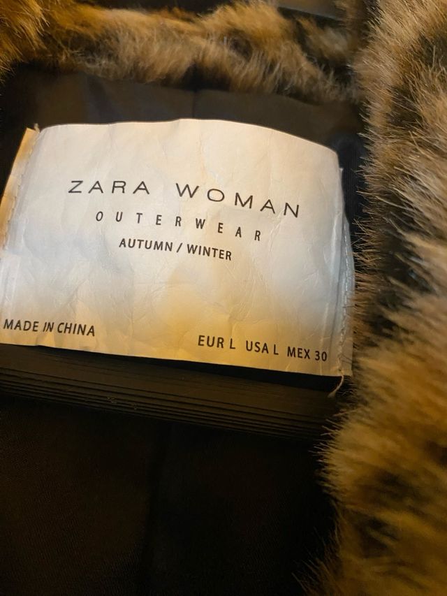 Abrigo animal print Zara