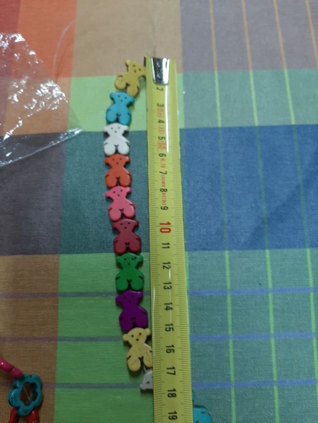 Abalarios osito y flor para pulseras