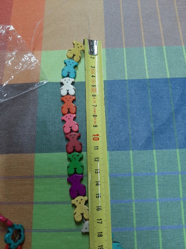 Abalarios osito y flor para pulseras