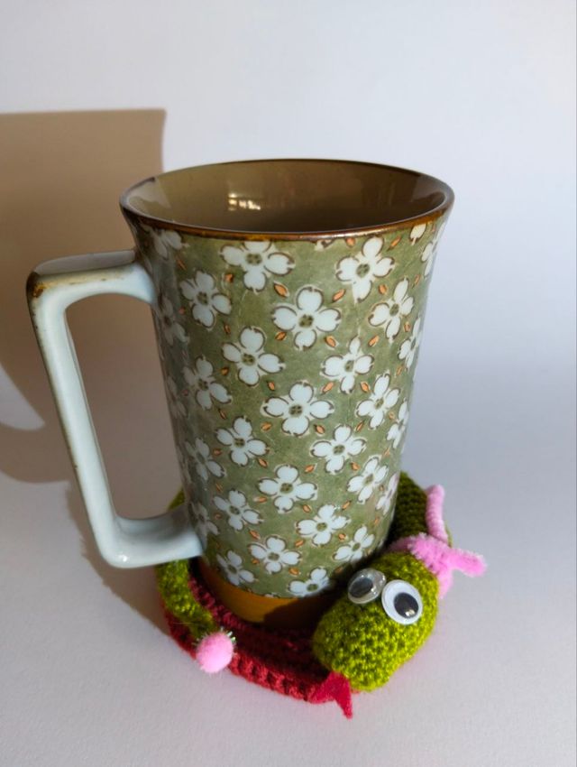 Posavasos crochet serpiente