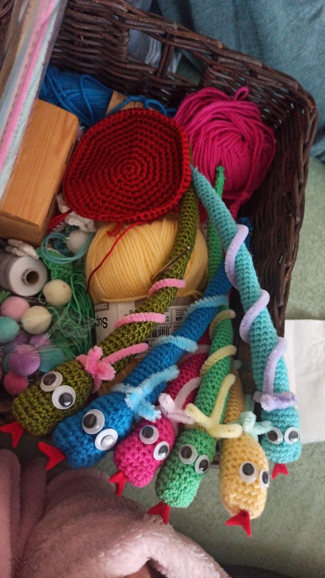 Posavasos crochet serpiente